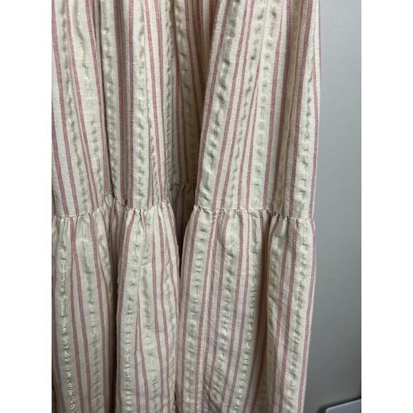 Ulla Johnson Tamsin Striped Cotton Ruffle Flutter Sleeve Dress Sz. 0 - Picture 7 of 10
